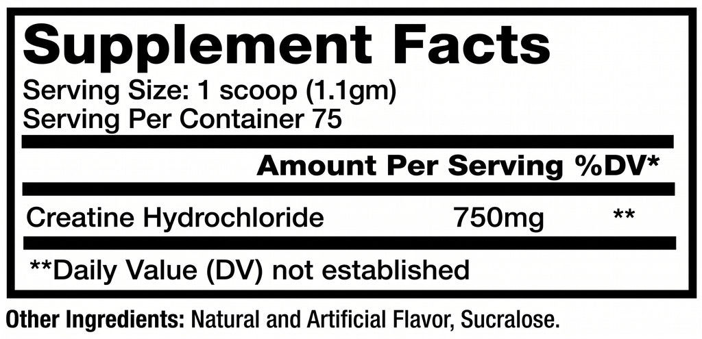 Gym Molly Blue Raspberry Creatine Hydrochloride Powder