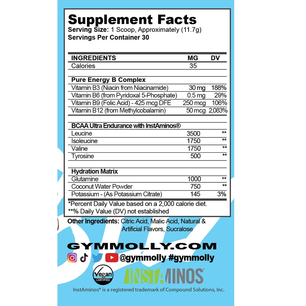 Gym Molly After Party Supplement Facts